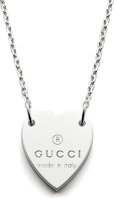 gucci heart nexklace|heart necklace with Gucci trademark.